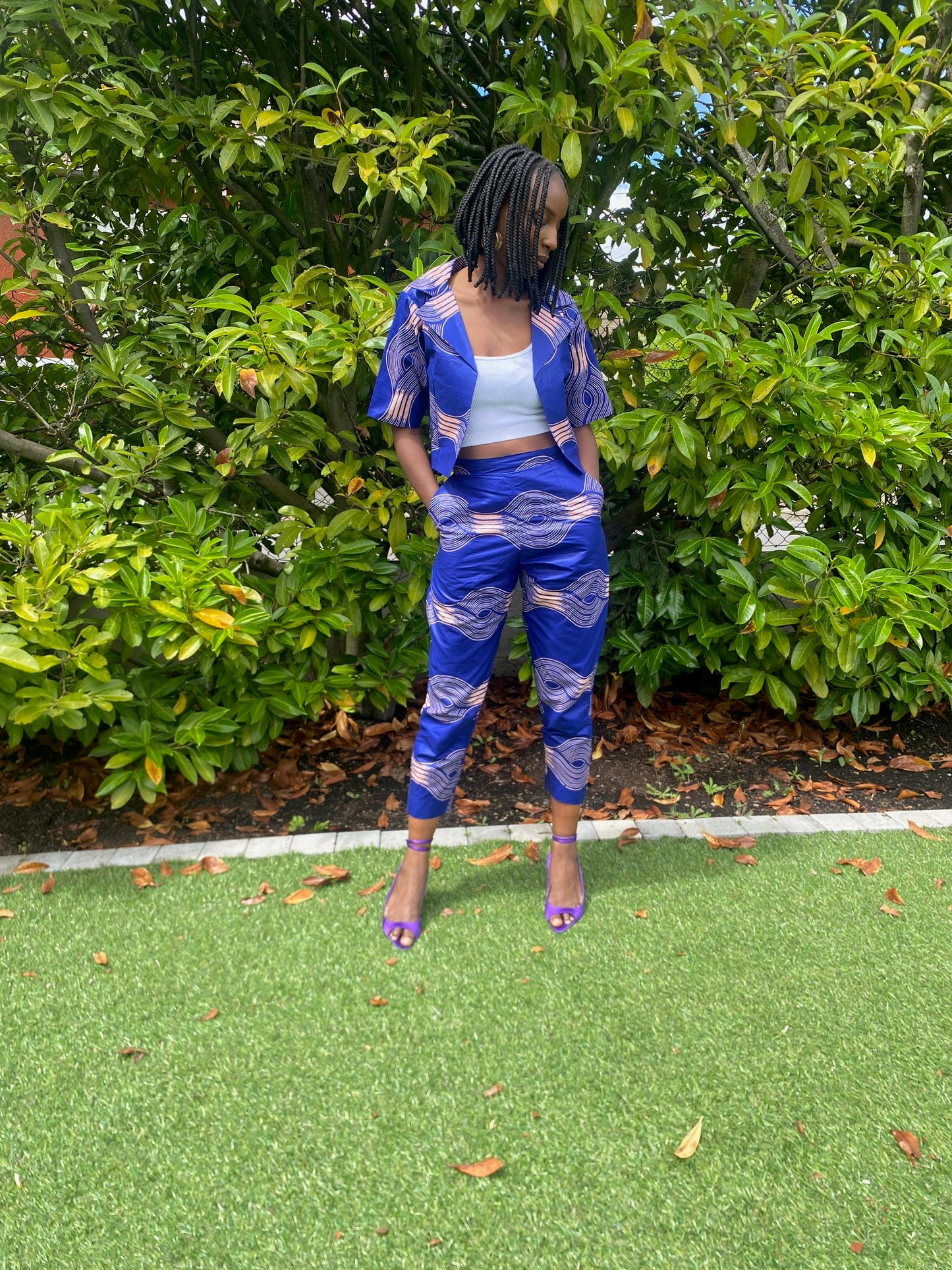 Ensemble wax Bolero et pantalon cigarette