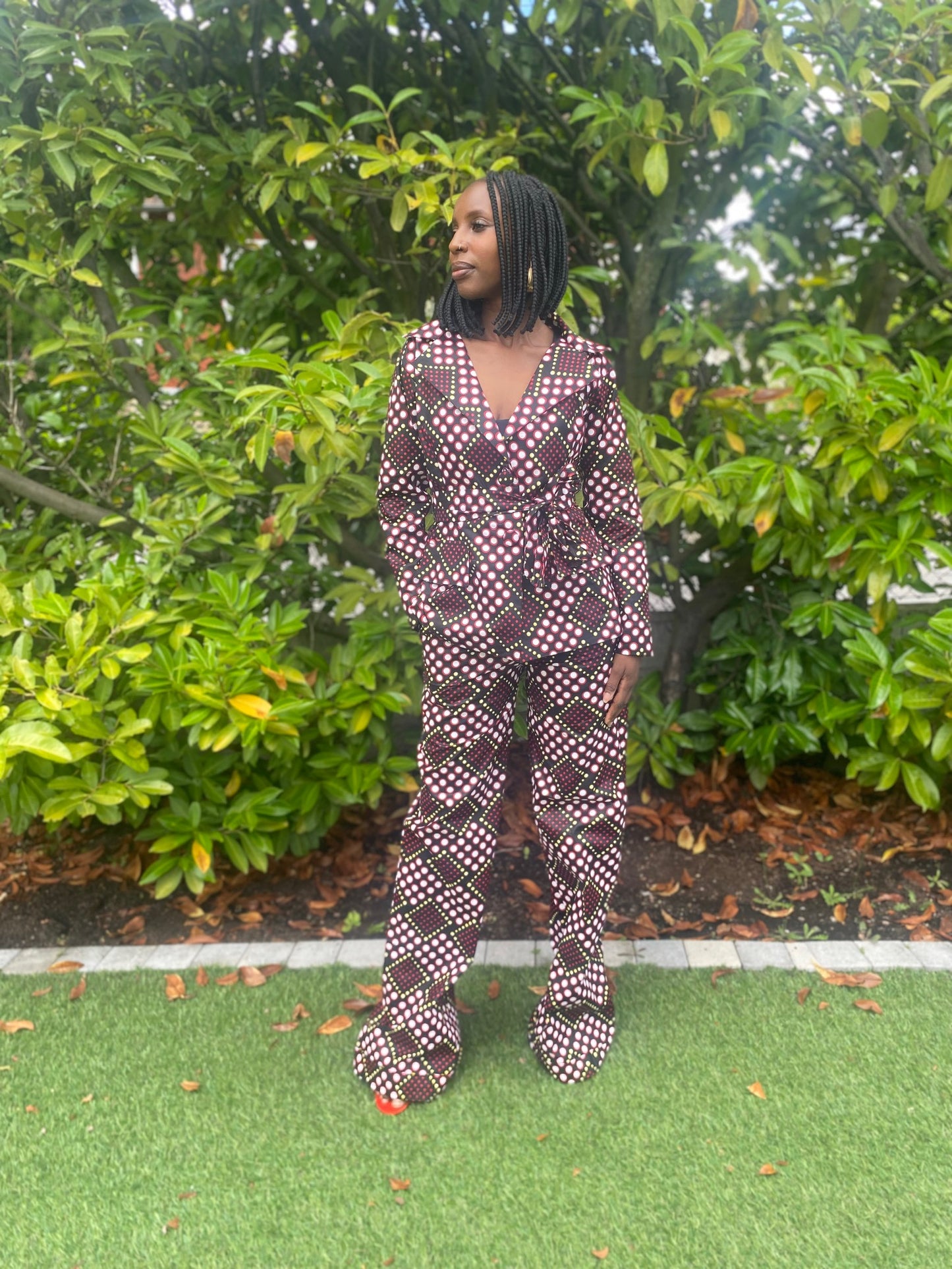 Ensemble wax blazer et pantalon