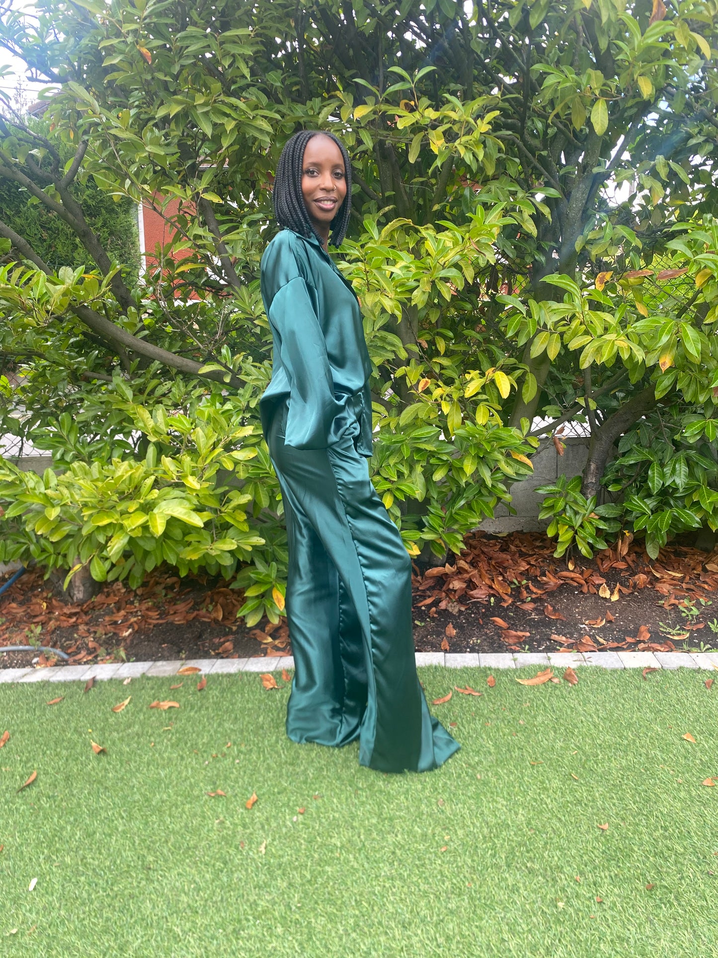 Ensemble Chemise Pantalon Satin