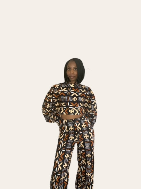 Ensemble haut bouffant et pantalon ( Possibilité de personnalisé le haut )