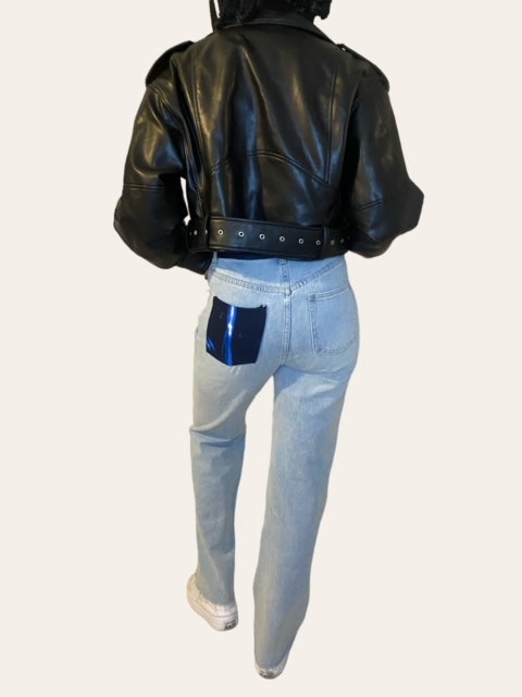 Jean High waist pat d'eph